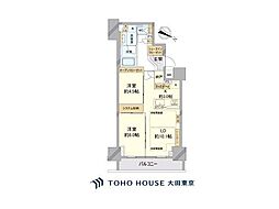 シティハウス目黒ザ・ツインSOUTH棟 2LDKの間取図画像