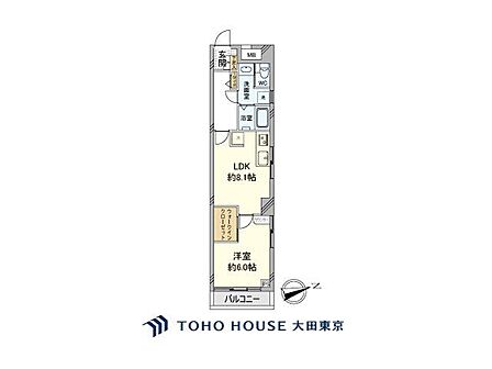 1DK 間取り
