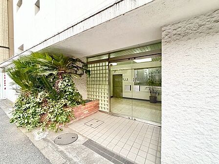 エントランスの脇に緑を植栽してあります。ご帰宅されるご家族を温かく出迎えてくれます。