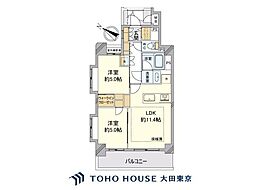 クレッセント渋谷神泉 2LDKの間取図画像