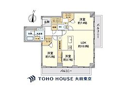 新神楽坂ハウス 3LDKの間取図画像