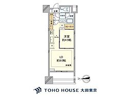 パークコート南麻布 1LDKの間取図画像