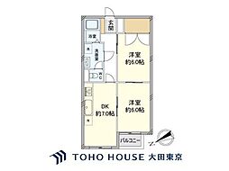 シャンボール馬込 2DKの間取図画像
