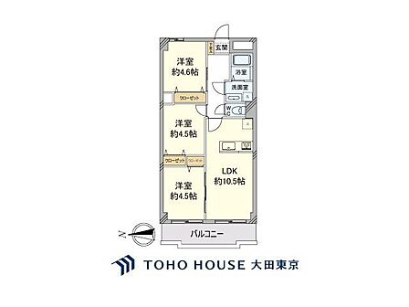 3LDK 間取り