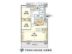 ベイクレストタワー 2LDKの間取図画像