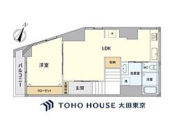ライオンズマンション高田馬場 1LDKの間取図画像