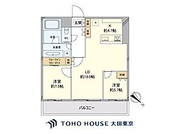 芝浦アイランドケープタワー 2LDKの間取図画像