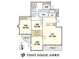 オリエントロイヤルハウス経堂 3LDKの間取図画像