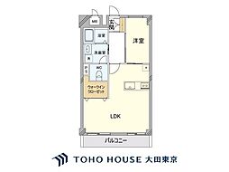 経堂コンド 1LDKの間取図画像
