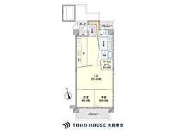 オープンレジデンシア目黒青葉台テラスA棟 2SLDKの間取図画像