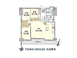 朝日白金台マンション 3LDKの間取図画像