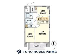 シャンピア北沢 2LDKの間取図画像