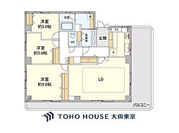 ロアール品川 3LDKの間取図画像