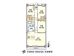 綱島ハイム 3LDKの間取図画像