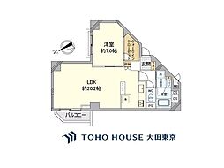 チュリス氷川坂 1LDKの間取図画像