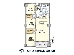 シャトー東洋 3LDKの間取図画像