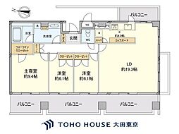 パラッシオ池上 3LDKの間取図画像