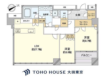2LDK 間取り