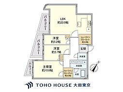 パークコート恵比寿 3LDKの間取図画像