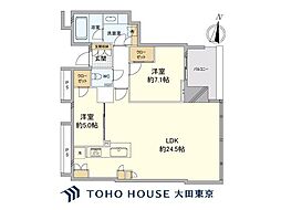 ワールドシティタワーズブリーズタワーB1棟 2LDKの間取図画像