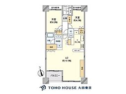 イトーピア麻布 2LDKの間取図画像