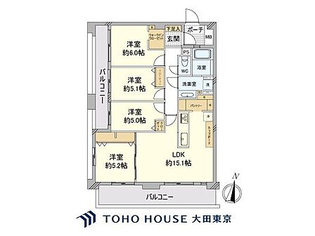 4LDK 間取り