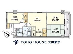 マンション勝どき 3LDKの間取図画像