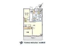 築地スカイレジテル 1SLDKの間取図画像