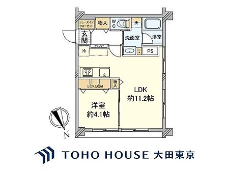 1LDK 間取り