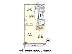 アイビハイツ三田 2LDKの間取図画像