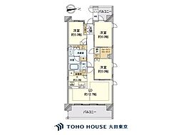 パークホームズ品川ザレジデンス 3LDKの間取図画像
