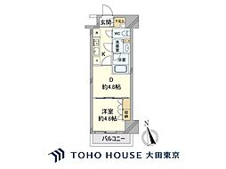 デュオステージ蒲田 1DKの間取図画像