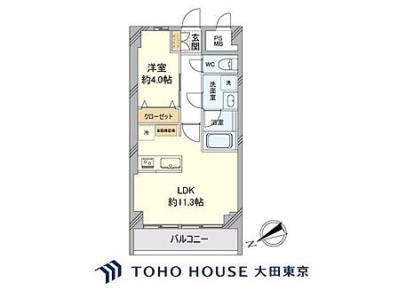 1LDK 間取り