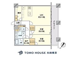 芝浦アイランドケープタワー 2SLDKの間取図画像