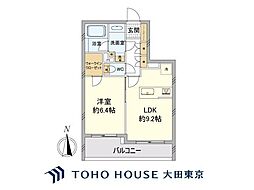 ライオンズ四谷タワーゲート 1LDKの間取図画像
