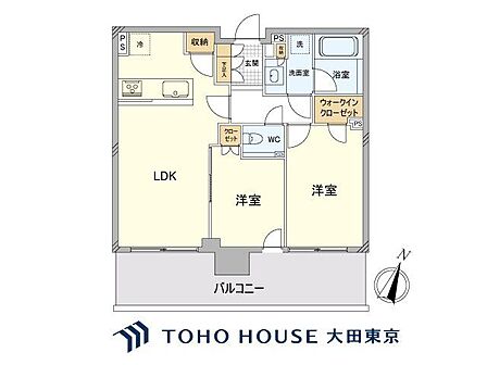 2LDK 間取り
