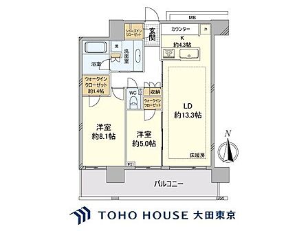 2LDK 間取り