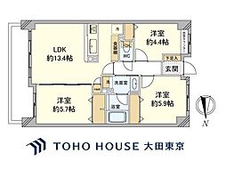 コスモ葛西シティフォルム 3LDKの間取図画像