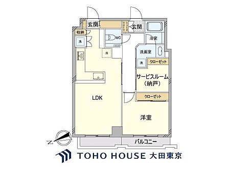 1SLDK 間取り
