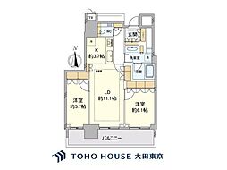 ザ・パークハウス晴海タワーズティアロレジデンス 2LDKの間取図画像