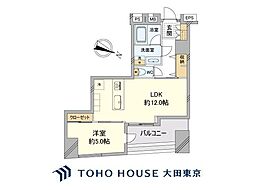 サンウッド品川天王洲タワー 1LDKの間取図画像