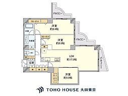 ザ・ガーデンタワーズサンセットタワー 3LDKの間取図画像