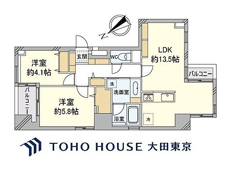 2LDK 間取り