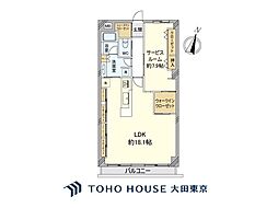 マイキャッスル二子玉川園 1LDKの間取図画像