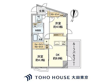 2DK 間取り