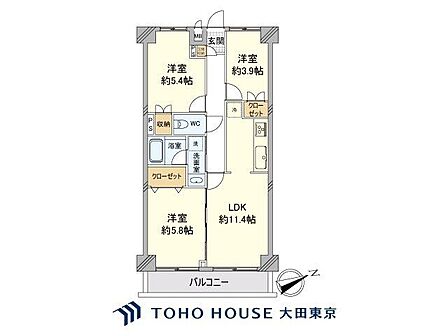 3LDK 間取り