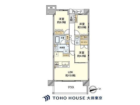 3LDK 間取り