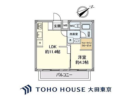 1LDK 間取り