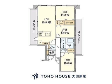 3LDK 間取り