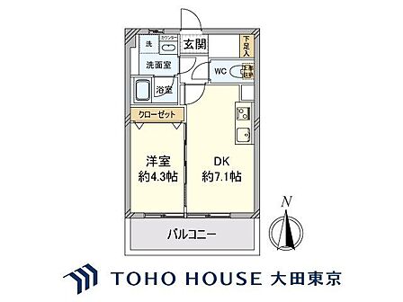 1DK 間取り